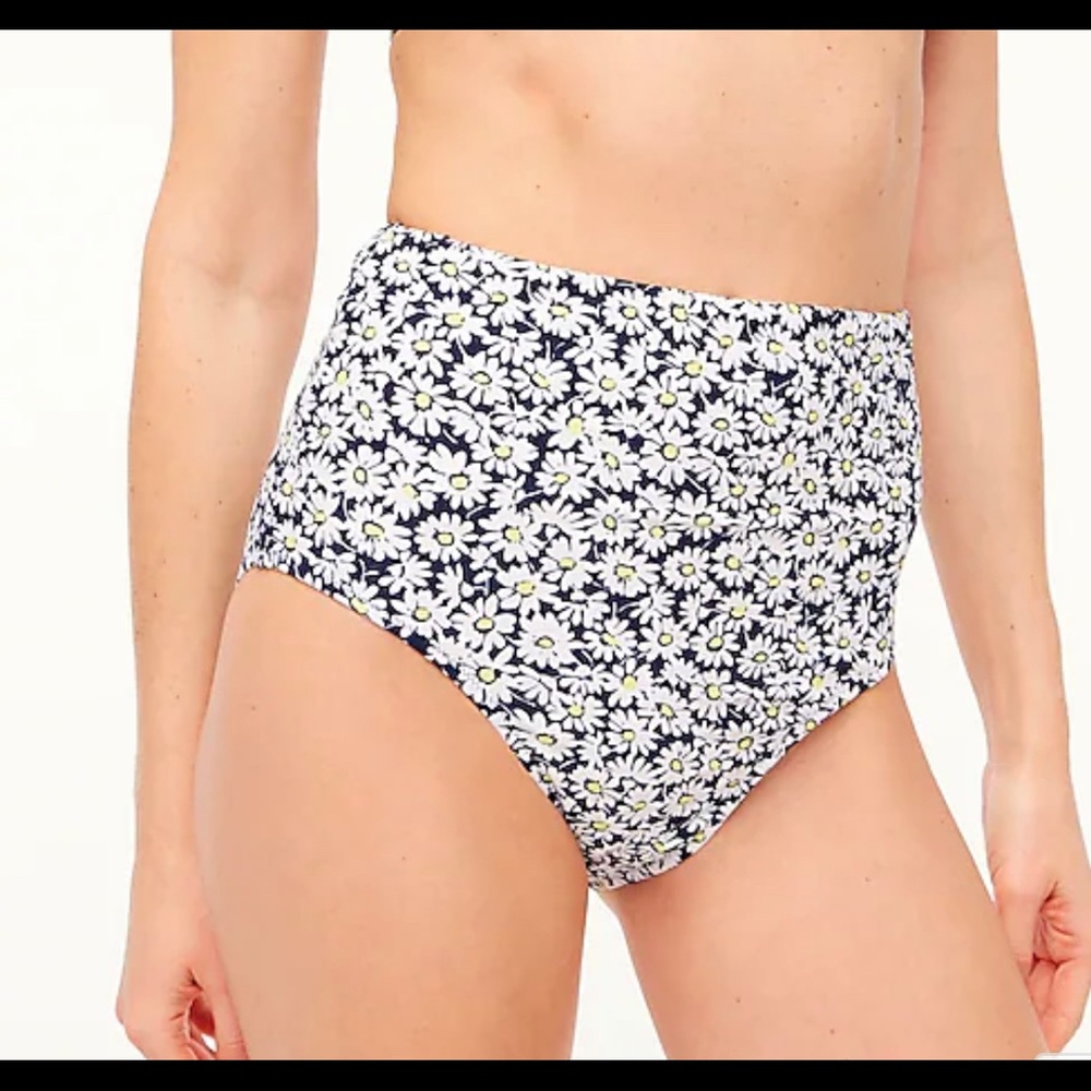 J. Crew Factory High Waist Daisy Swim Bottoms NWT, L